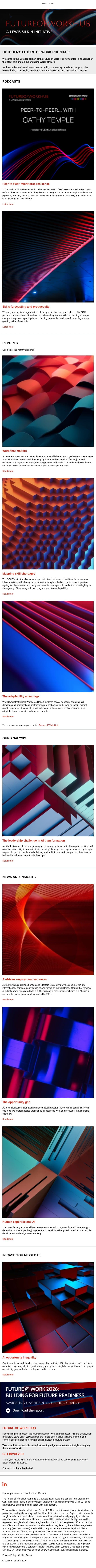 Are we creating an AI opportunity gap at work? email from Lewis Silkin screenshot