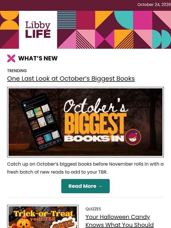 Your Next Cozy Obsession Is Waiting 🍂 🎧 📚 email from Libby