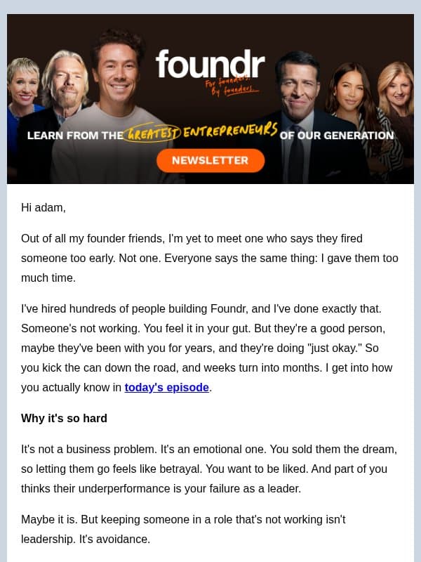 How do you know when it's time to fire someone email from Life.Church Open Network
