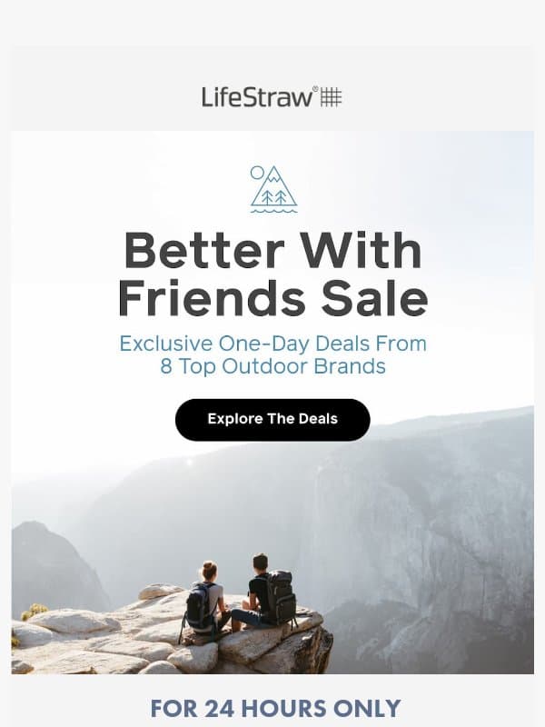 24-Hour Flash Sale! Don't Wait! email from LifeStraw