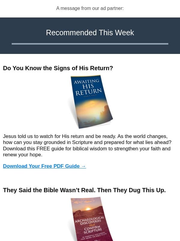 Are You Ready for the Return of Jesus? email from LightSource.com