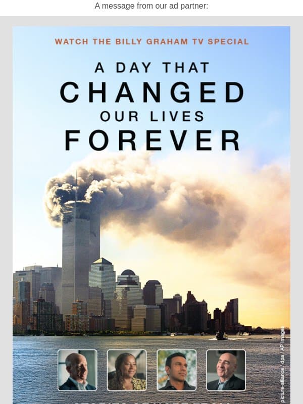 New Billy Graham TV special on 9/11 email from LightSource.com