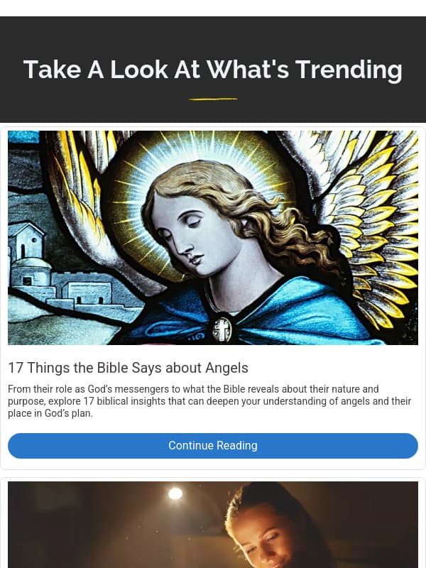 17 Things the Bible Says about Angels email from LightSource.com