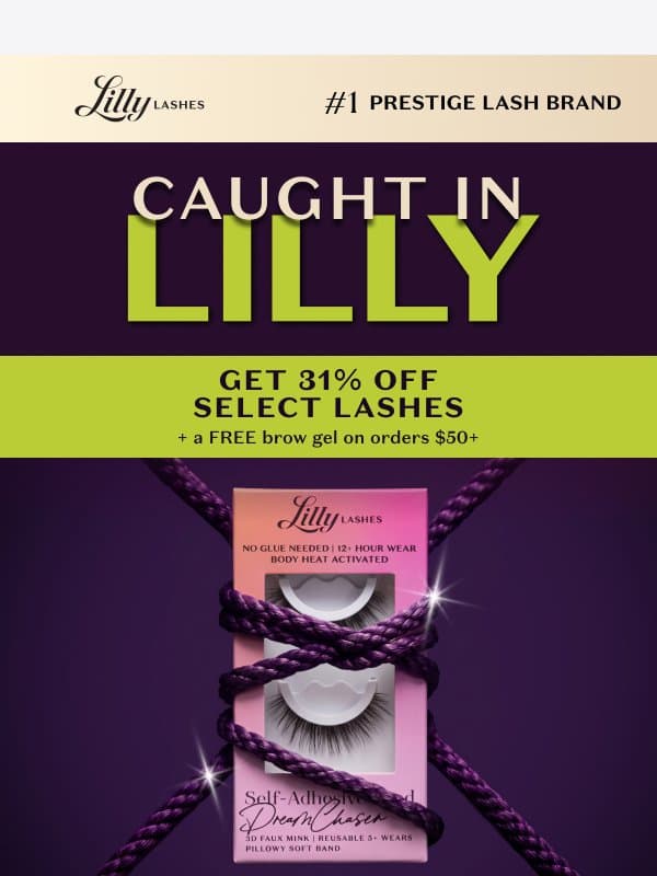 31% looks this good 🖤 email from Lilly Lashes