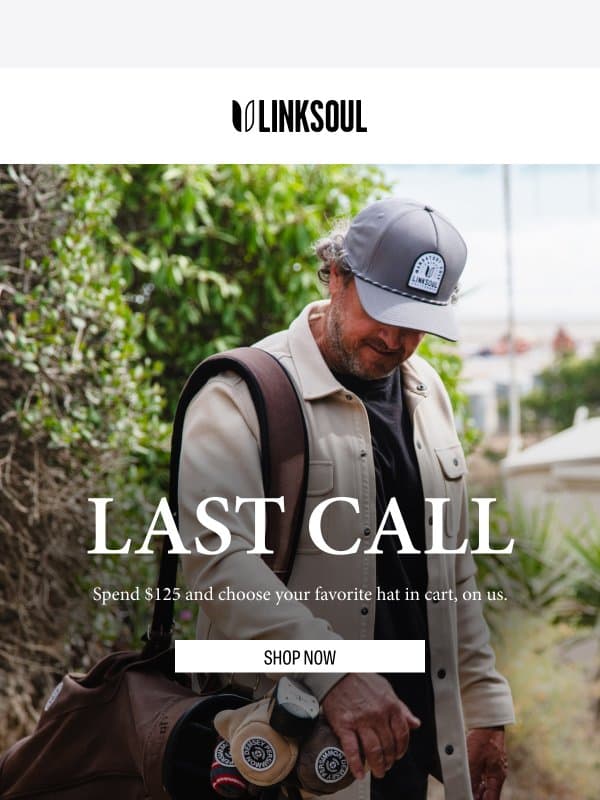 Last call for a free hat email from Linksoul