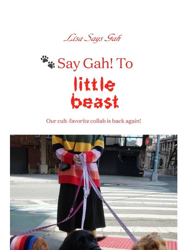 Just In: Little Beast Says Gah! 🐾 email from Lisa Says Gah