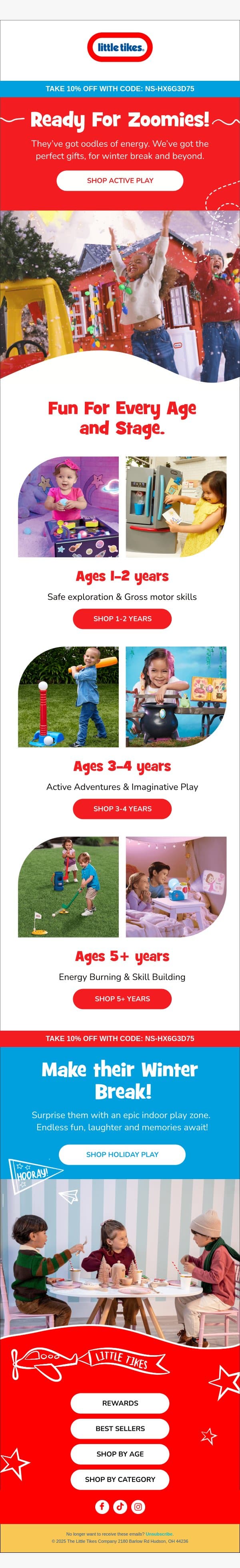 Must-Have Winter Toys ❄️✨ email from Little Tikes screenshot