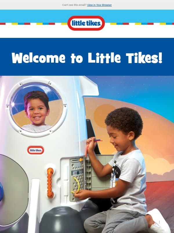 🎉 You’re In! Here’s 10% Off to Get the Fun Started email from Little Tikes