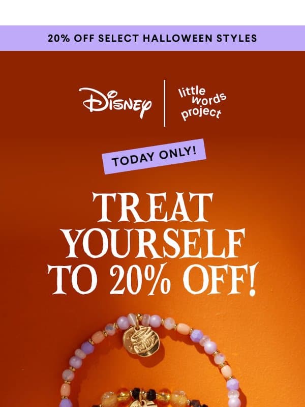Save 20% on Halloween Styles 🎃 email from Little Words Project