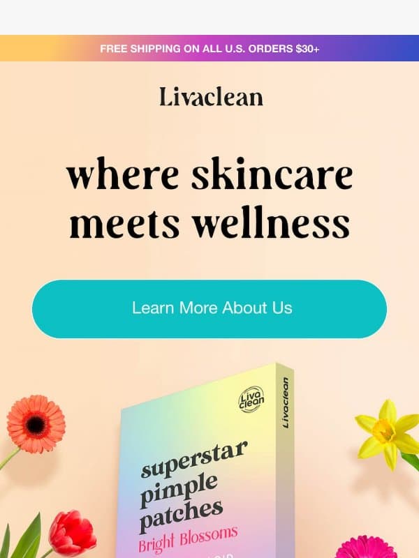 skincare 🤝 wellness email from LivaClean