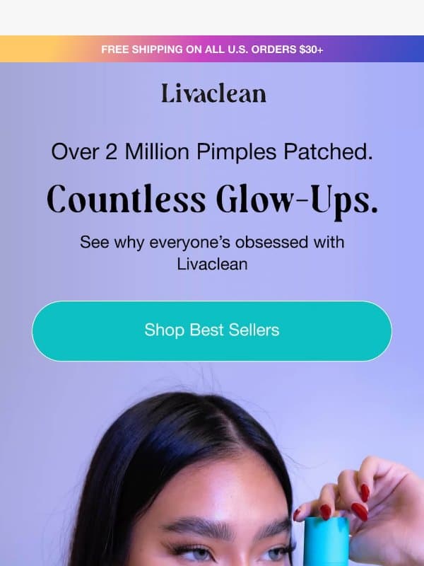 2 Million Pimples Patched. 😮⭐ email from LivaClean