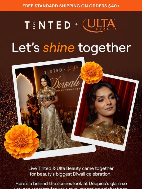The glow behind Deepica’s Diwali look ✨ email from Live Tinted