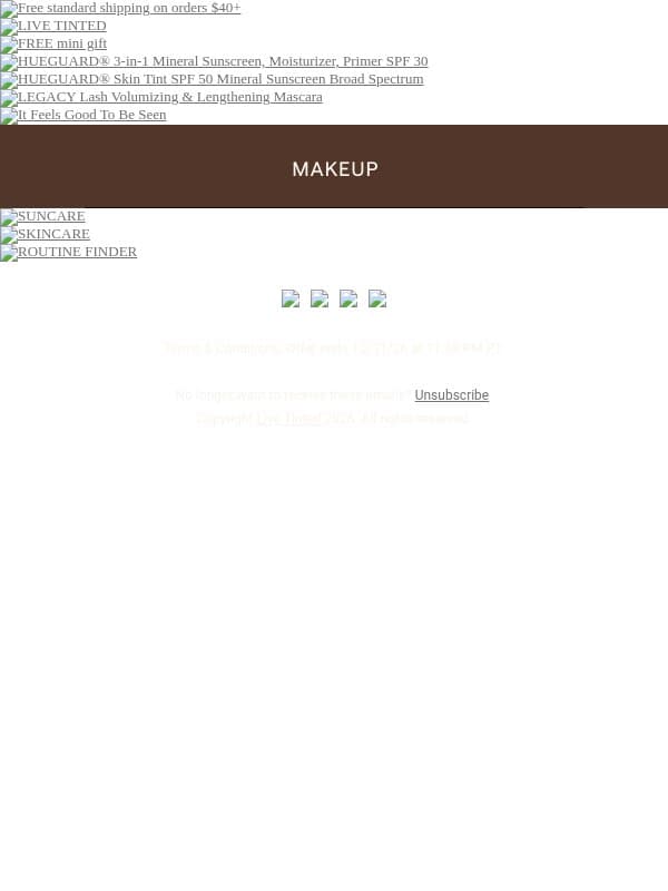 Last call for your free mini email from Live Tinted