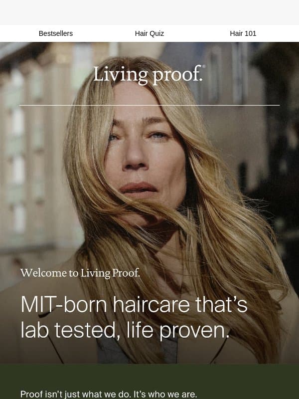 Welcome to Living Proof. email from Living Proof