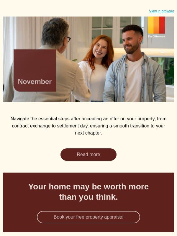 Our November Property Insights email from LJ Hooker