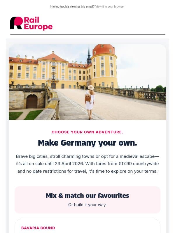 Germany your way, from €17.99 email from Loco2