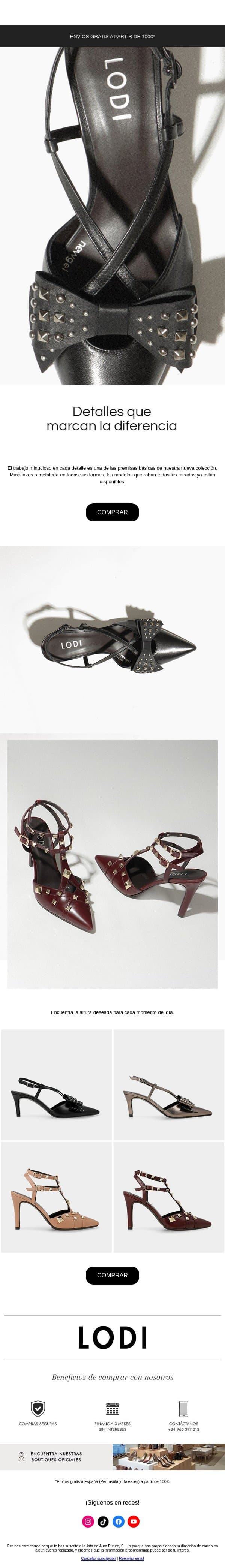 Detalles que marcan la diferencia email from Lodi Shoes screenshot