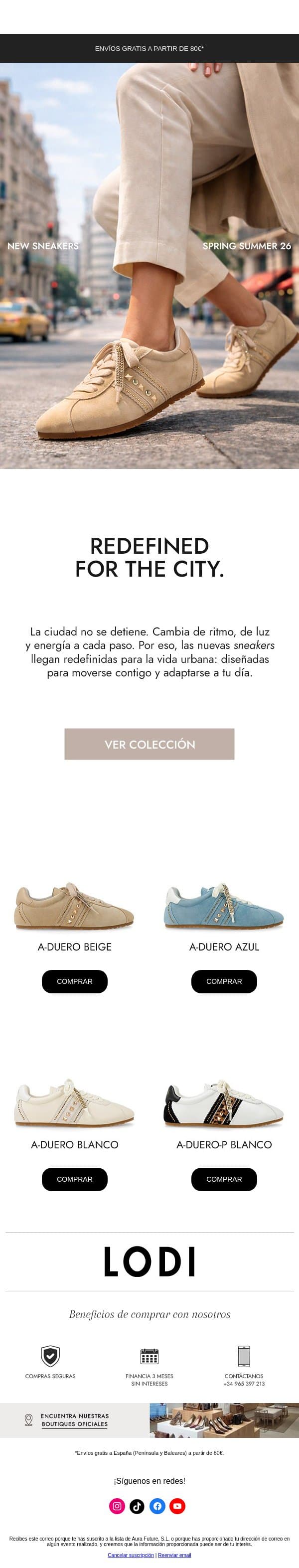Sneakers: recorre la ciudad con máxima comodidad email from Lodi Shoes screenshot