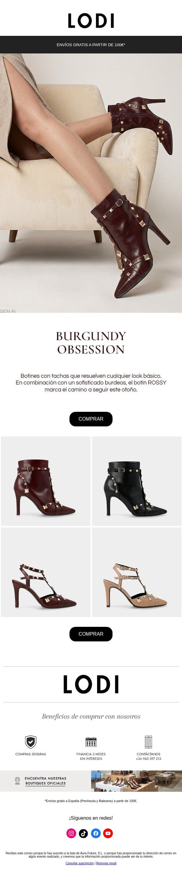 Botines que resuelven cualquier look email from Lodi Shoes screenshot