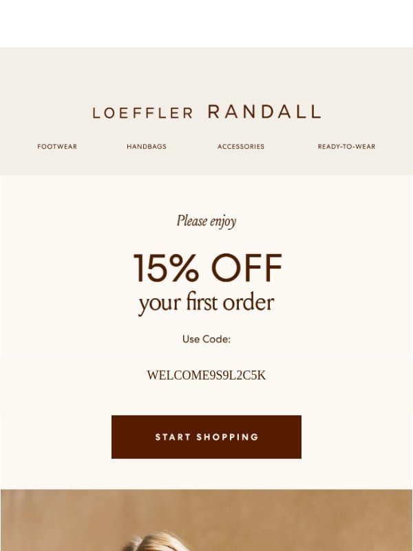 Welcome To Our World email from Loeffler Randall