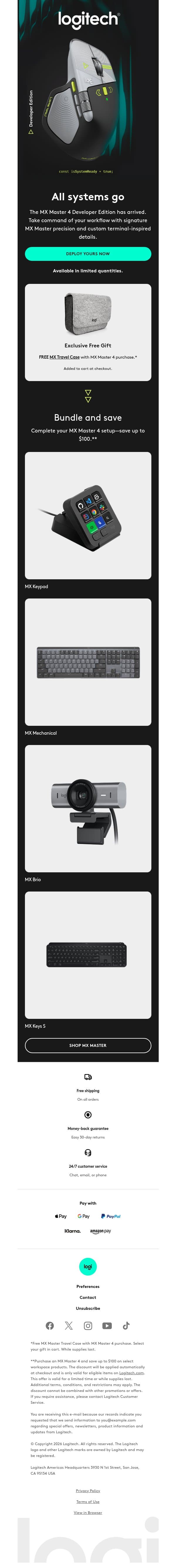 The MX Master 4 Developer Edition is here email from Logitech screenshot