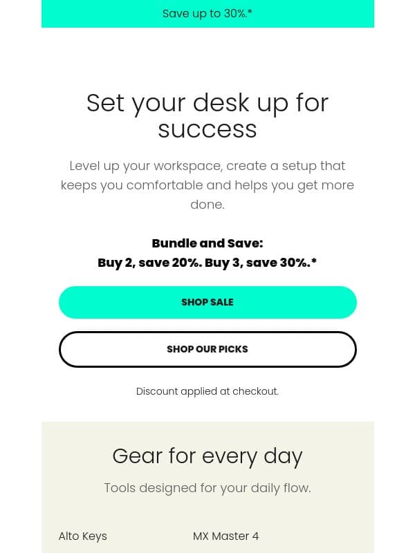 Give your workspace a promotion email from Logitech