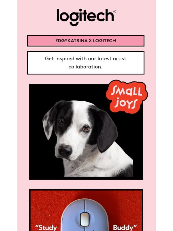 A mood booster for your desk 🐶🐱 email from Logitech