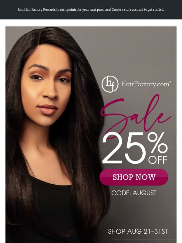 Premium Virgin Hair Now 25% Off 💛 email from LOHLA SPORT