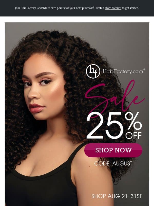 25% Off Hair You'll Wear All Year 🌻 email from LOHLA SPORT