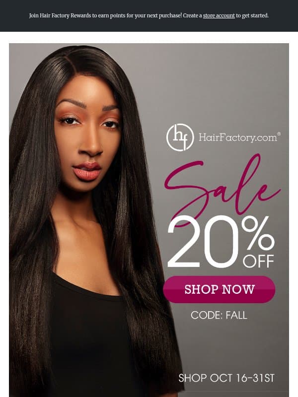 Are You Fall Ready? It's All 20% Off 🍁 email from LOHLA SPORT