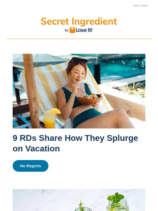 How to Splurge on Vacation, According to RDs 😎 email from Lose It!