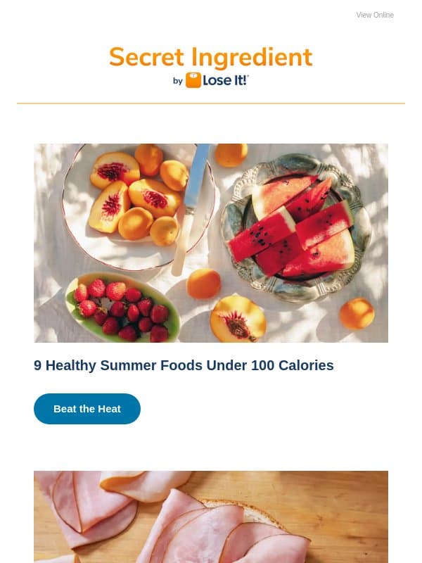 9 Summer Foods Under 100 Calories ☀️🍉🍓 email from Lose It!