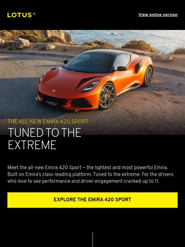 Introducing the ultimate Emira email from Lotus Cars USA