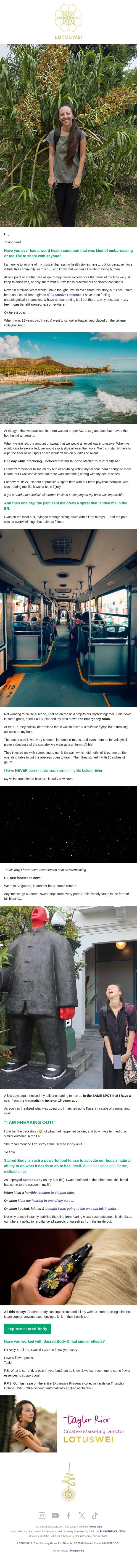 FYI: embarrassing share inside email from Lotus Wei screenshot
