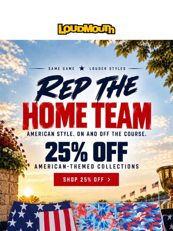 25% Off American-Themed Prints 🇺🇸 email from Loudmouth Golf