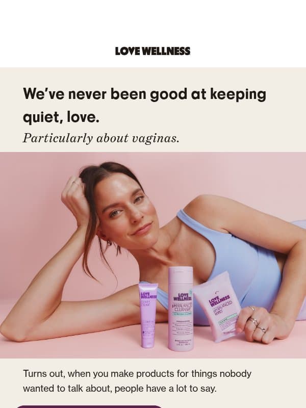THIS IS TMI email from Love Wellness