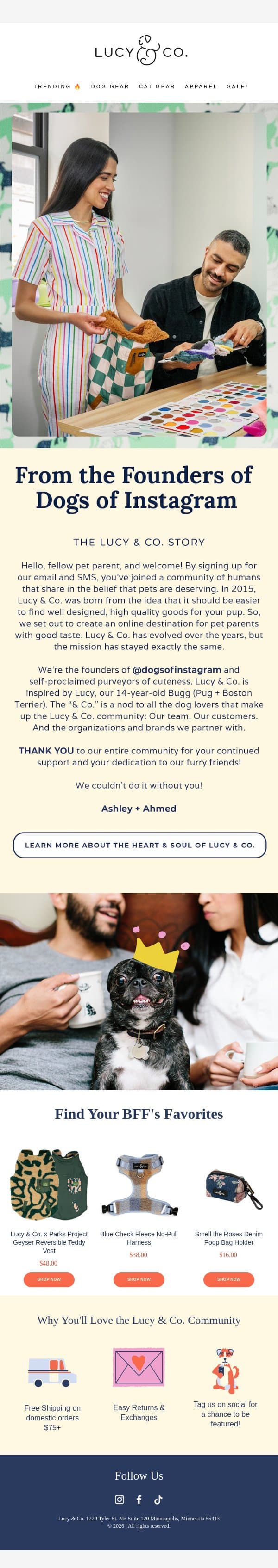 Welcome to the Lucy & Co. Community email from Lucy & Co. screenshot