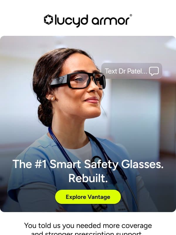 We rebuilt the #1 smart safety glass email from Lucyd