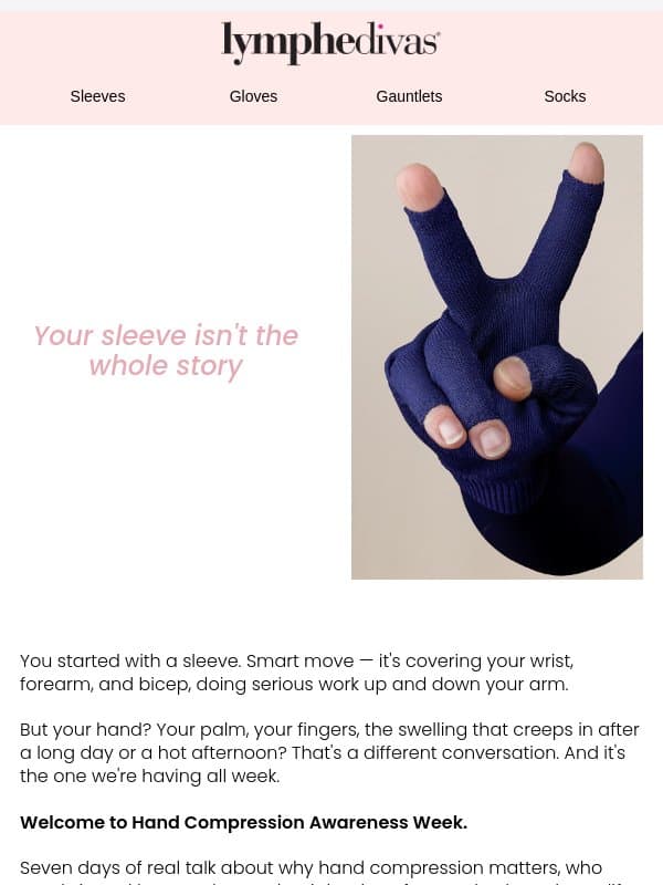 Your sleeve isn't the whole story email from LympheDIVAs