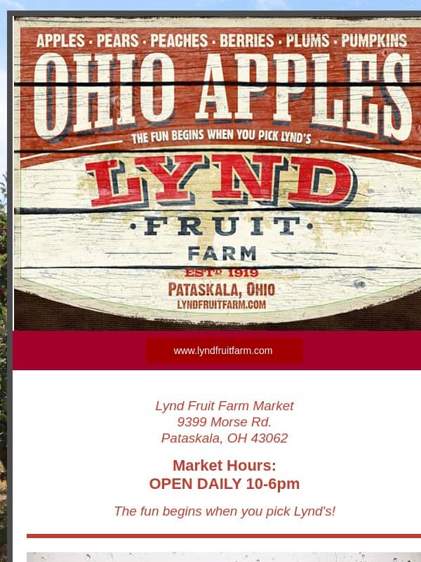 Weather Alert email from Lynd Fruit Farm