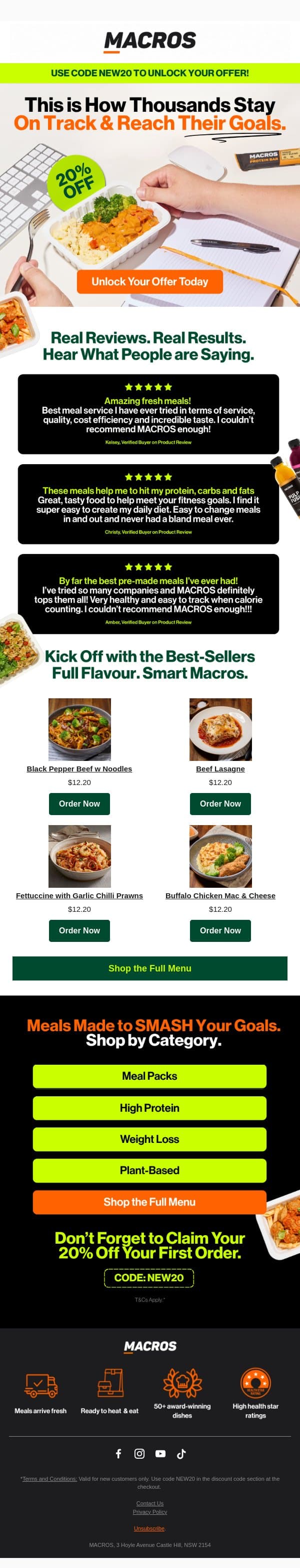 Smash Your Macros & Your Savings 🔥 email from Macros screenshot