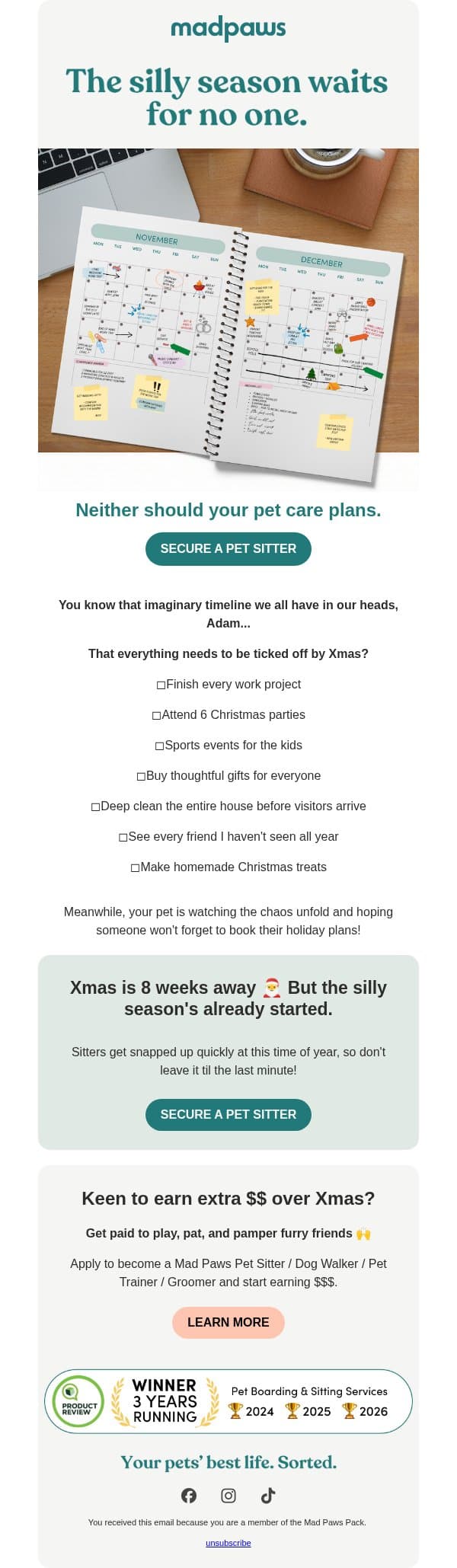 This isn't even the half of it Adam 😳 email from Mad Paws screenshot
