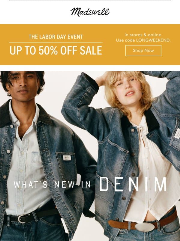 Discover all this new denim email from Madewell