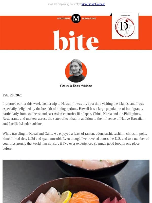 Good eats from my trip to Hawaii 🍍 email from Madison Magazine