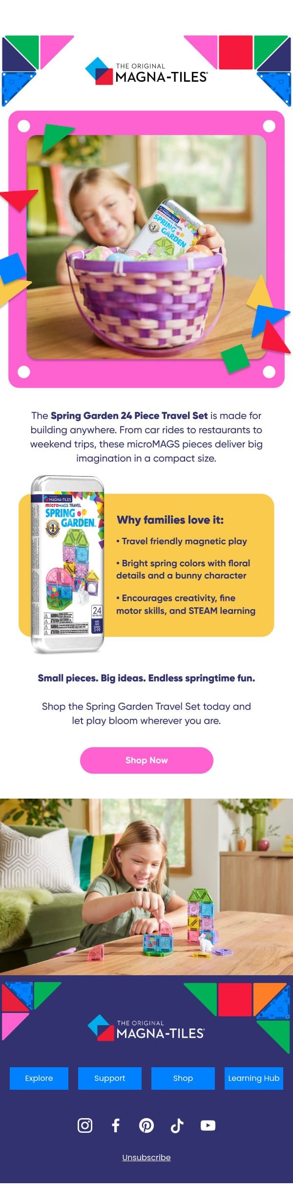 Bring Spring Adventures Anywhere email from Magna-Tiles screenshot
