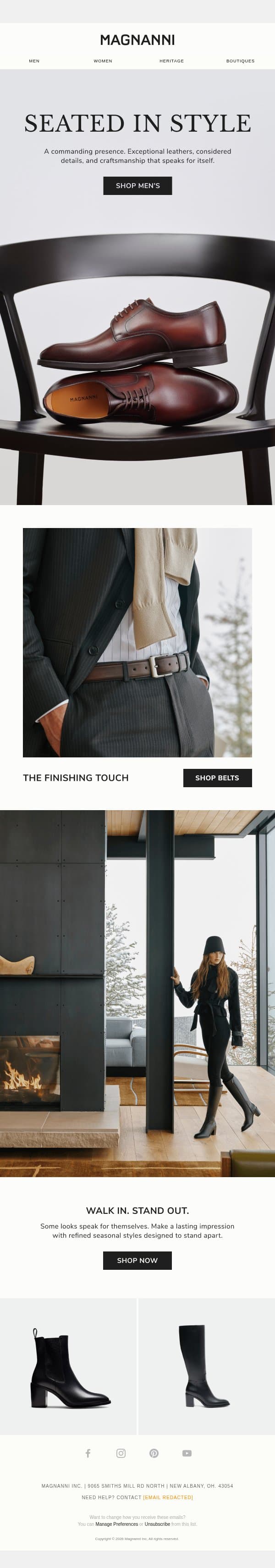 FW26 | A Commanding Presence email from Magnanni screenshot