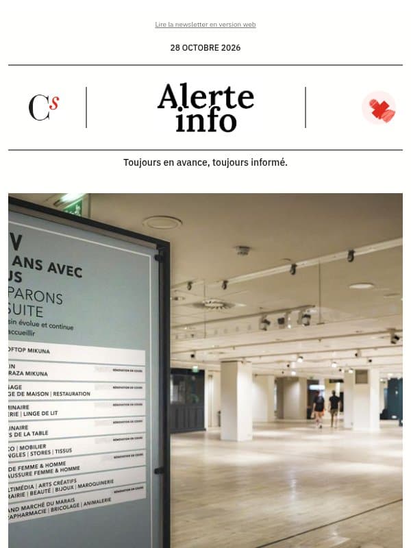 Alerte info : BHV vs la Samaritaine : le destin contrasté de deux grands magasins emblématiques de Paris email from Management