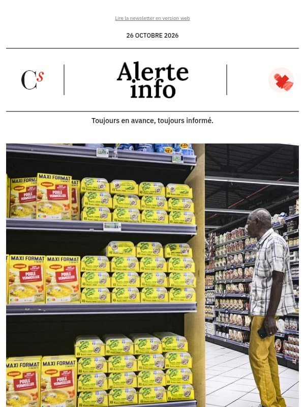 Alerte info : « Tout est cher ! » : deux ans après les manifestations, le pouvoir d'achat reste au cœur des tensions aux Antilles email from Management