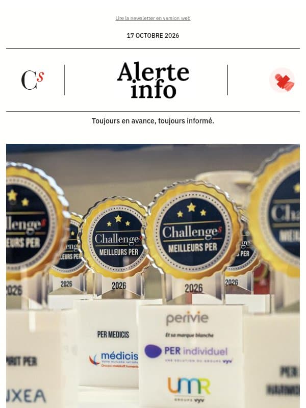 Alerte info : Épargne retraite : quels sont les meilleurs PER en 2026 ? Découvrez les 25 contrats récompensés dans notre palmarès 2026 email from Management