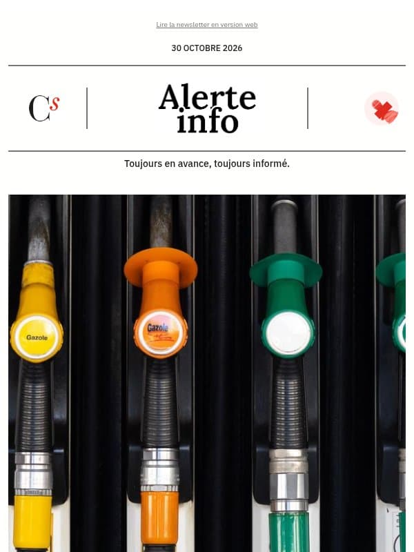 Alerte info : Pourquoi la baisse des prix ne sera pas visible dans toutes les stations dès le 1er novembre email from Management